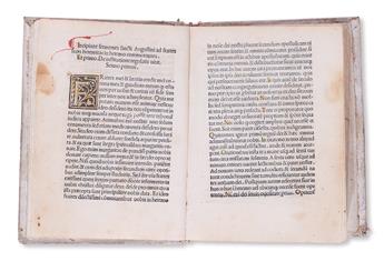 INCUNABULA  AUGUSTINUS, AURELIUS, Saint. Sermones ad heremitas.  1486